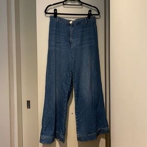 Wide leg, cropped, high waist Zara jean US 6